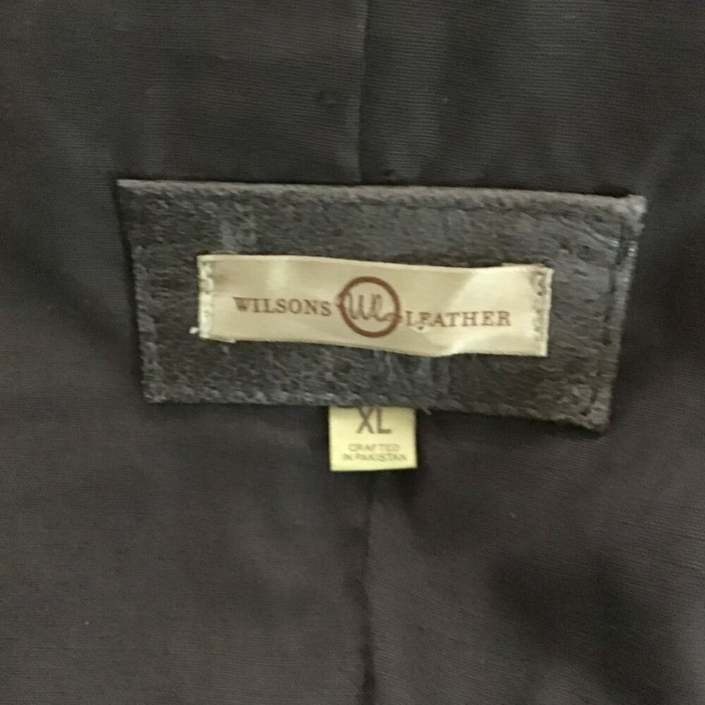 Wilson Vintage Brown Military Style Leather Coat - Picture 9 of 11